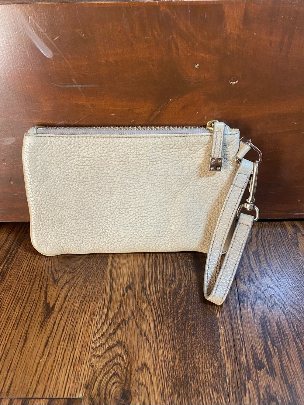 Mark Cross - Tan Pebbled Leather Wristlet / Wallet / Clutch / Purse